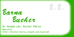 barna bucher business card